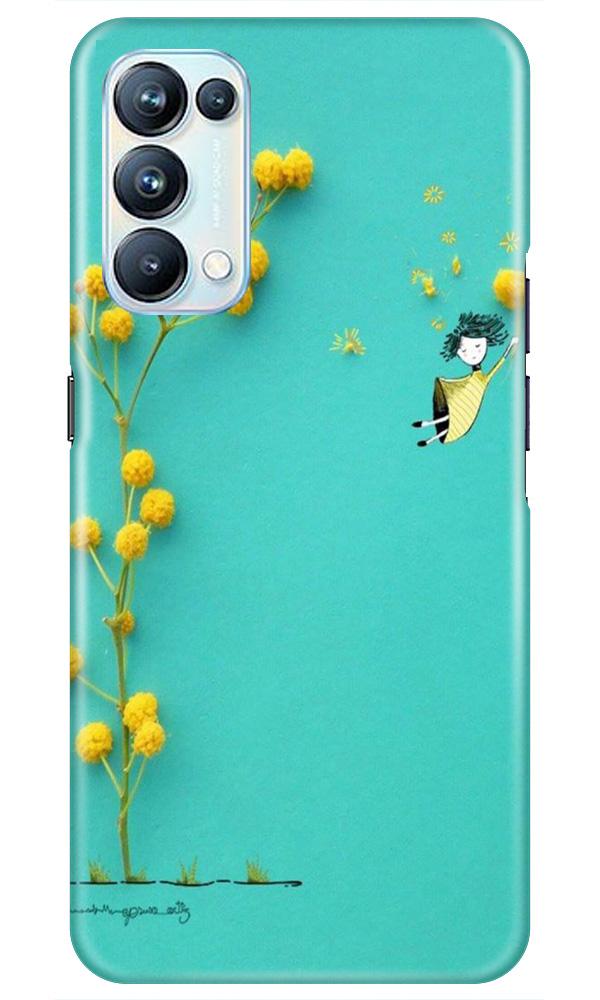 Flowers Girl Case for Oppo Reno5 Pro (Design No. 216)