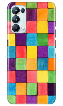 Colorful Square Mobile Back Case for Oppo Reno5 Pro (Design - 218)