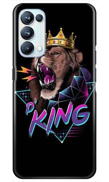 Lion King Mobile Back Case for Oppo Reno5 Pro (Design - 219)
