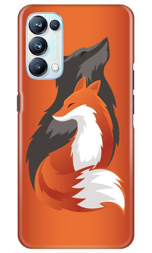 Wolf  Mobile Back Case for Oppo Reno5 Pro (Design - 224)