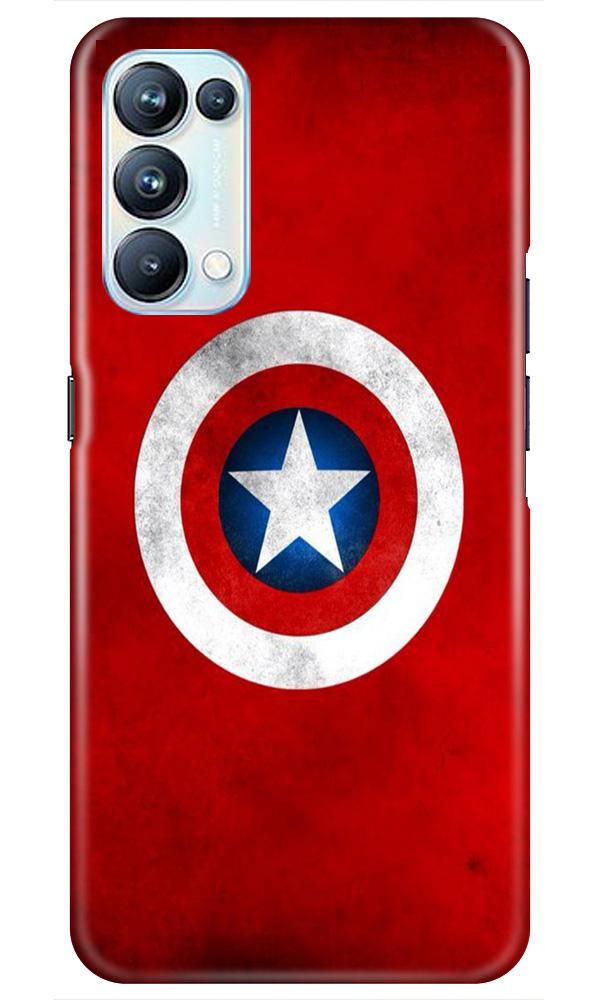 Captain America Case for Oppo Reno5 Pro (Design No. 249)