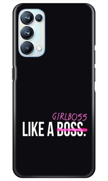 Like a Girl Boss Mobile Back Case for Oppo Reno5 Pro (Design - 265)