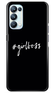 #GirlBoss Mobile Back Case for Oppo Reno5 Pro (Design - 266)