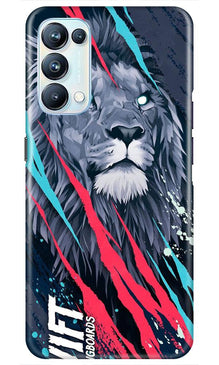 Lion Mobile Back Case for Oppo Reno5 Pro (Design - 278)