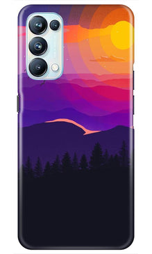 Sun Set Mobile Back Case for Oppo Reno5 Pro (Design - 279)