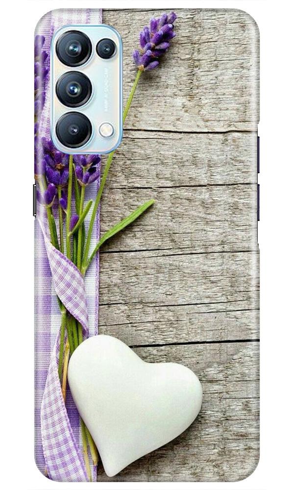 White Heart Case for Oppo Reno5 Pro (Design No. 298)
