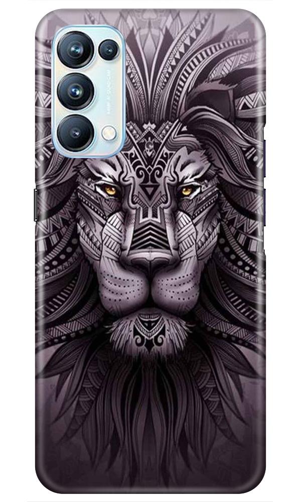 Lion Mobile Back Case for Oppo Reno5 Pro (Design - 315)