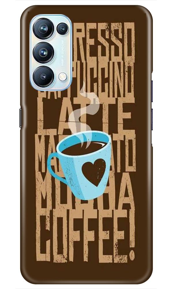 Love Coffee Mobile Back Case for Oppo Reno5 Pro (Design - 351)