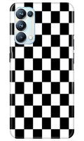 Black White Boxes Mobile Back Case for Oppo Reno5 Pro (Design - 372)