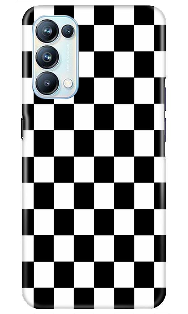 Black White Boxes Mobile Back Case for Oppo Reno5 Pro (Design - 372)