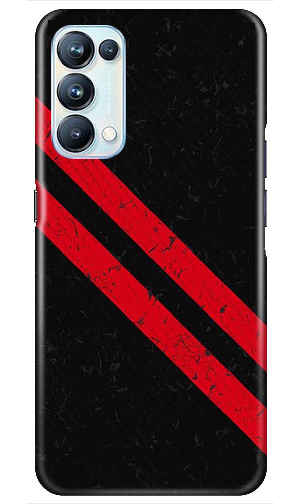 Black Red Pattern Mobile Back Case for Oppo Reno5 Pro (Design - 373)