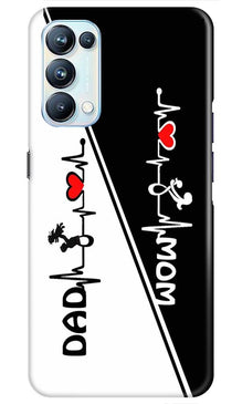 Love Mom Dad Mobile Back Case for Oppo Reno5 Pro (Design - 385)