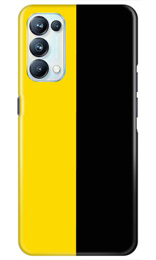 Black Yellow Pattern Mobile Back Case for Oppo Reno5 Pro (Design - 397)