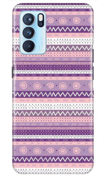 Zigzag line pattern3 Mobile Back Case for Oppo Reno6 5G (Design - 11)
