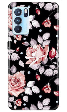 Pink rose Mobile Back Case for Oppo Reno6 5G (Design - 12)