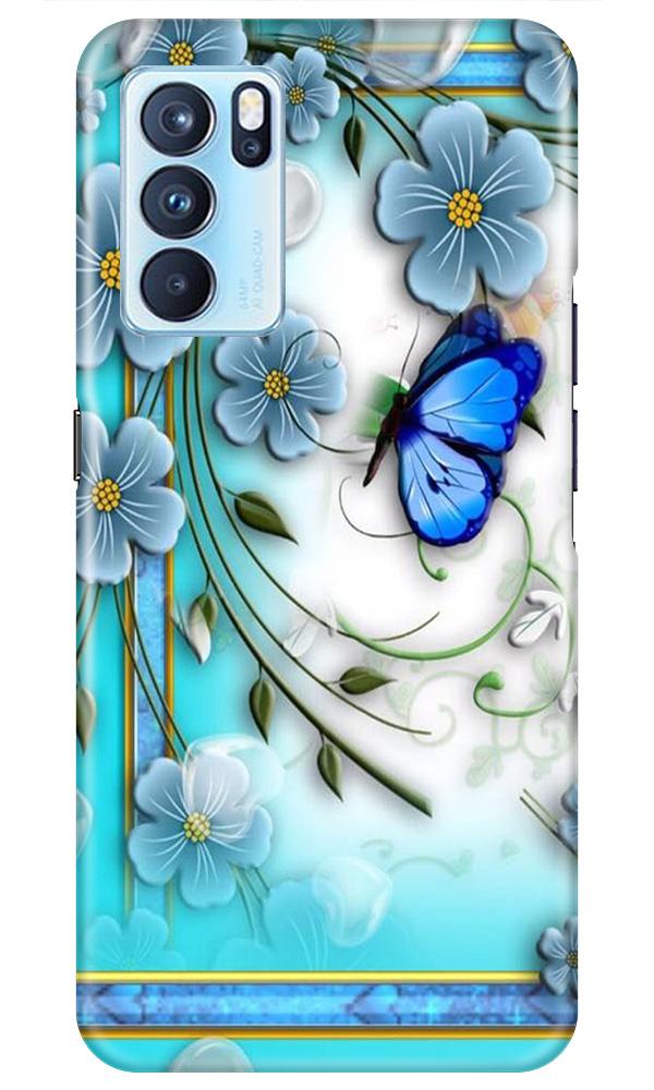 Blue Butterfly Case for Oppo Reno6 Pro 5G