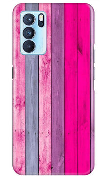 Wooden look Mobile Back Case for Oppo Reno6 5G (Design - 24)
