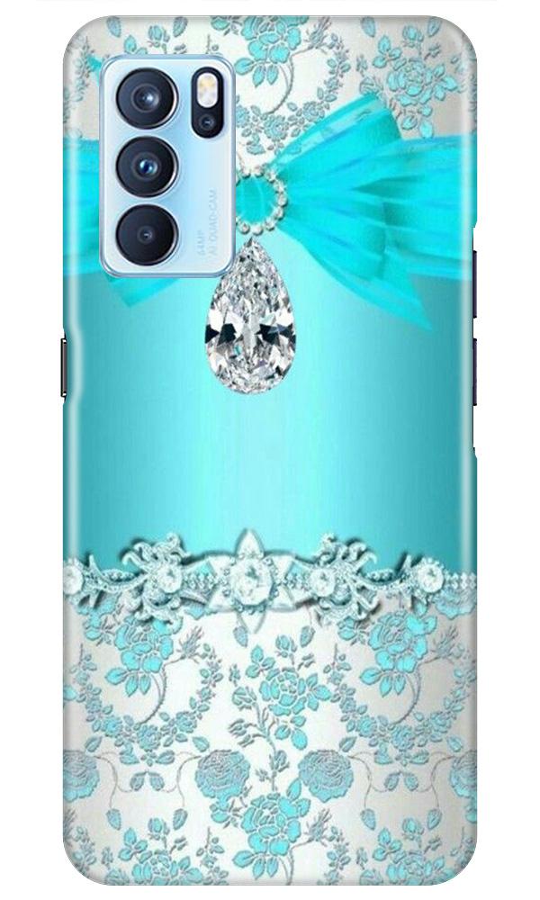 Shinny Blue Background Case for Oppo Reno6 5G