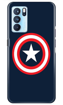 Captain America Mobile Back Case for Oppo Reno6 5G (Design - 42)