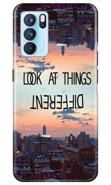 Look at things different Mobile Back Case for Oppo Reno6 5G (Design - 99)