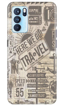 Travel Mobile Back Case for Oppo Reno6 5G  (Design - 104)