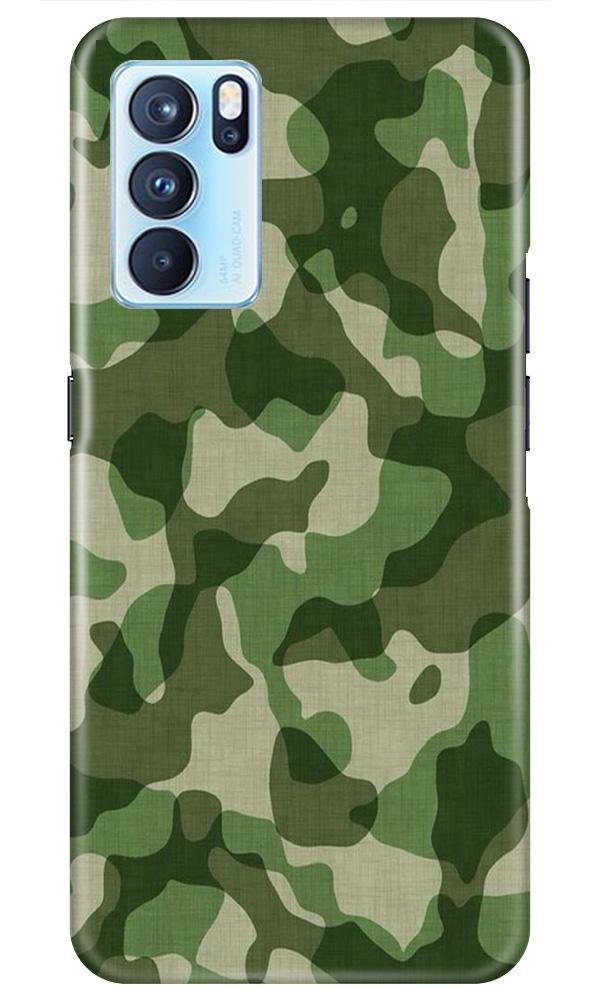 Army Camouflage Case for Oppo Reno6 5G  (Design - 106)