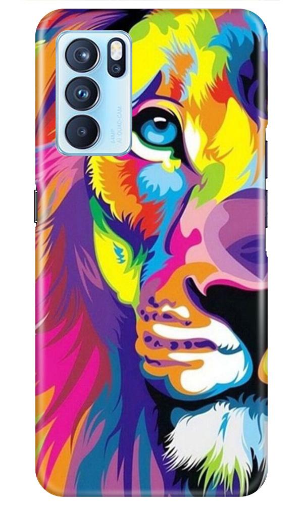 Colorful Lion Case for Oppo Reno6 Pro 5G  (Design - 110)