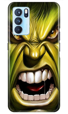 Hulk Superhero Mobile Back Case for Oppo Reno6 5G  (Design - 121)
