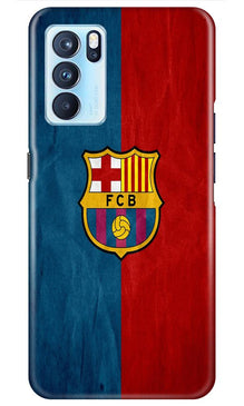 FCB Football Mobile Back Case for Oppo Reno6 5G  (Design - 123)