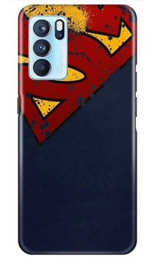Superman Superhero Mobile Back Case for Oppo Reno6 5G  (Design - 125)