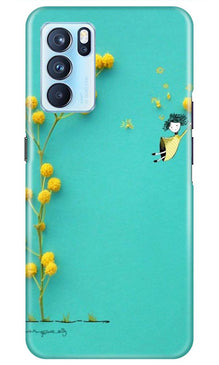 Flowers Girl Mobile Back Case for Oppo Reno6 5G (Design - 216)