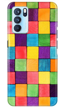 Colorful Square Mobile Back Case for Oppo Reno6 Pro 5G (Design - 218)