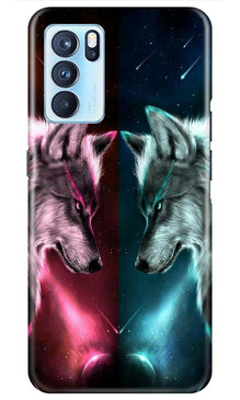 Wolf fight Mobile Back Case for Oppo Reno6 Pro 5G (Design - 221)