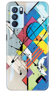 Modern Art Mobile Back Case for Oppo Reno6 5G (Design - 235)