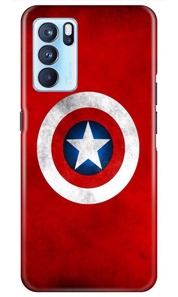 Captain America Case for Oppo Reno6 Pro 5G (Design No. 249)