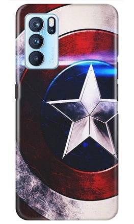 Captain America Shield Case for Oppo Reno6 5G (Design No. 250)