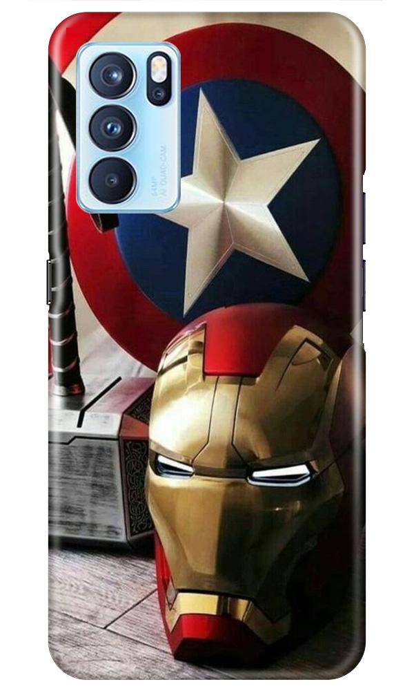 Ironman Captain America Case for Oppo Reno6 5G (Design No. 254)