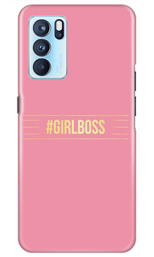 Girl Boss Pink Mobile Back Case for Oppo Reno6 Pro 5G (Design - 263)
