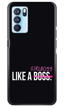 Like a Girl Boss Mobile Back Case for Oppo Reno6 Pro 5G (Design - 265)