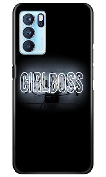 Girl Boss Black Mobile Back Case for Oppo Reno6 Pro 5G (Design - 268)