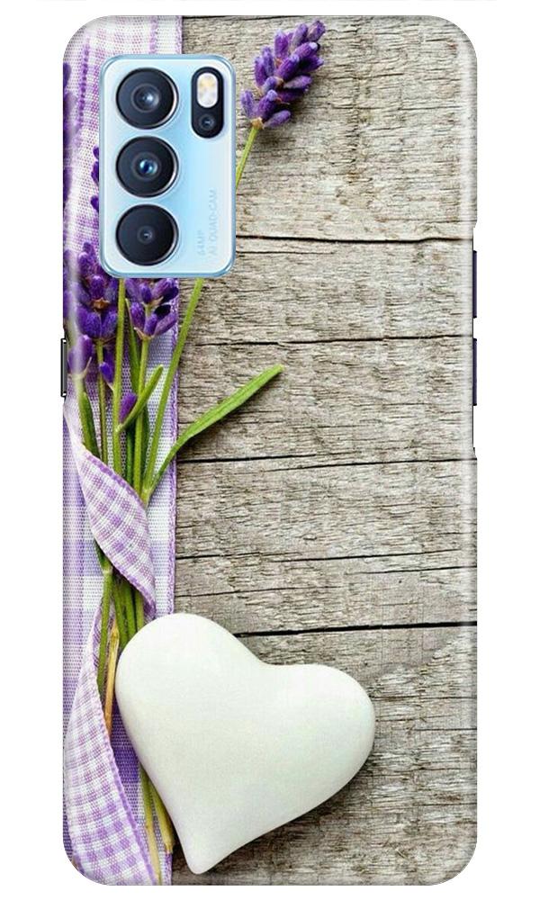 White Heart Case for Oppo Reno6 Pro 5G (Design No. 298)