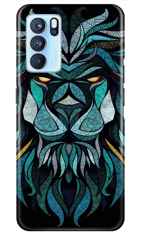 Lion Mobile Back Case for Oppo Reno6 5G (Design - 314)