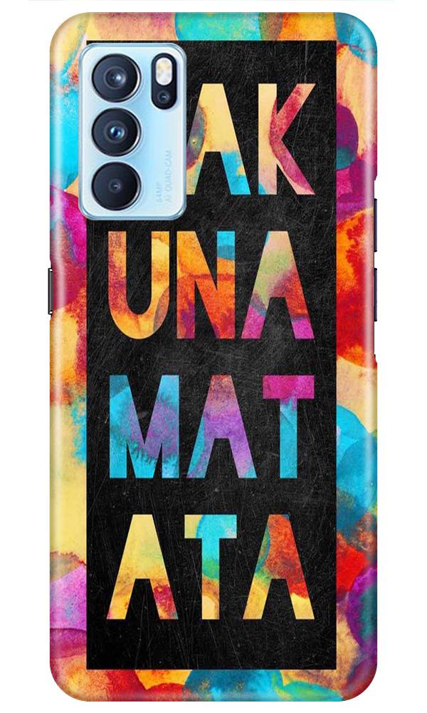 Hakuna Matata Mobile Back Case for Oppo Reno6 5G (Design - 323)