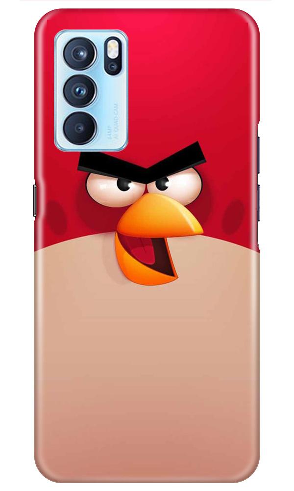 Angry Bird Red Mobile Back Case for Oppo Reno6 Pro 5G (Design - 325)