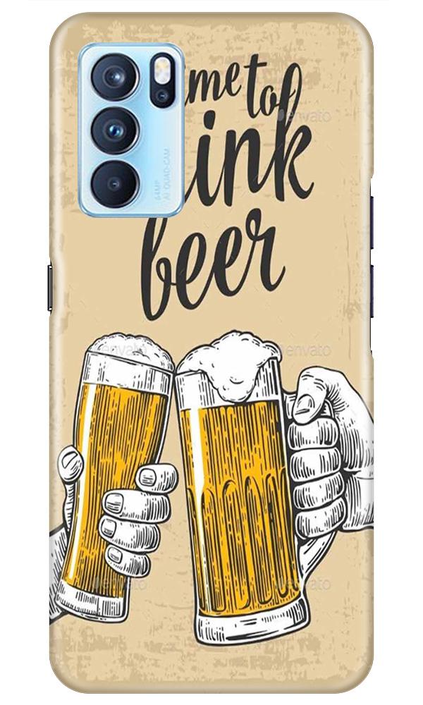 Drink Beer Mobile Back Case for Oppo Reno6 Pro 5G (Design - 328)