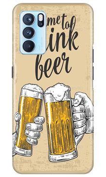 Drink Beer Mobile Back Case for Oppo Reno6 5G (Design - 328)