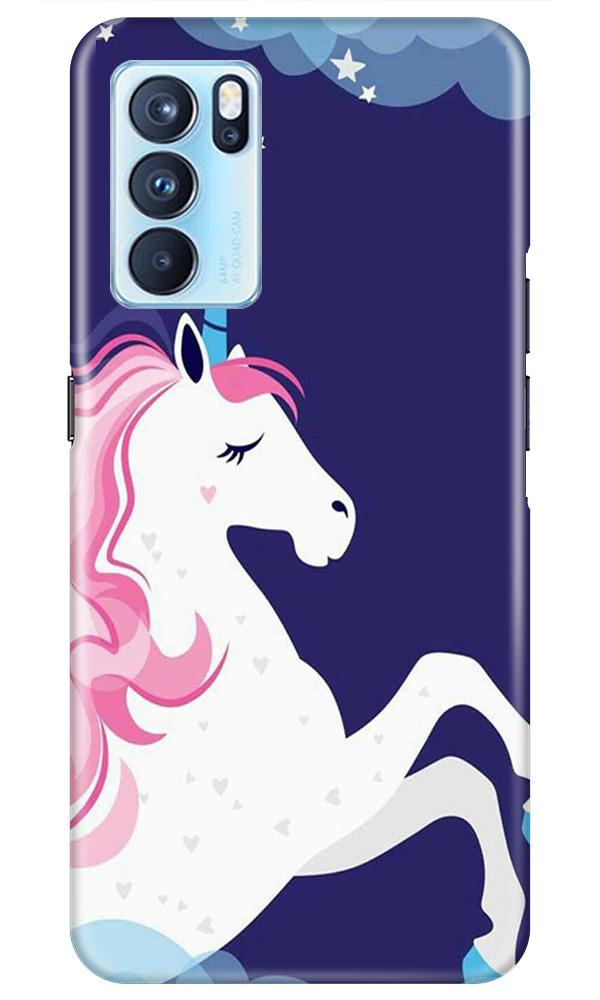 Unicorn Mobile Back Case for Oppo Reno6 5G (Design - 365)