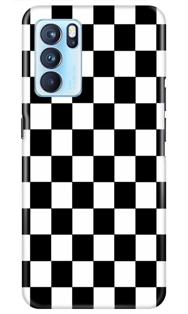 Black White Boxes Mobile Back Case for Oppo Reno6 5G (Design - 372)