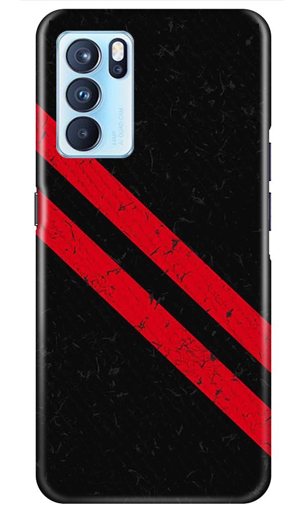 Black Red Pattern Mobile Back Case for Oppo Reno6 5G (Design - 373)