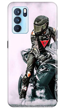 Biker Mobile Back Case for Oppo Reno6 Pro 5G (Design - 383)